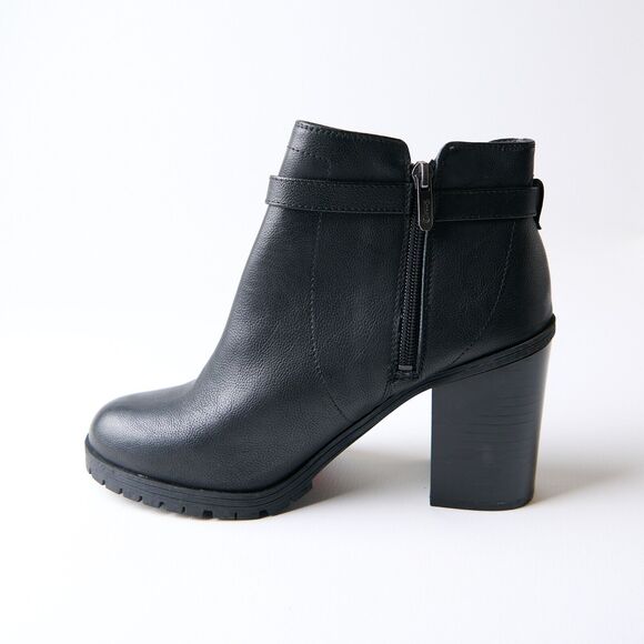 Circus By Sam Edelman Deacon Black Ankle Bootie Sz 10M High Heel Lug Heel New - Picture 4 of 9